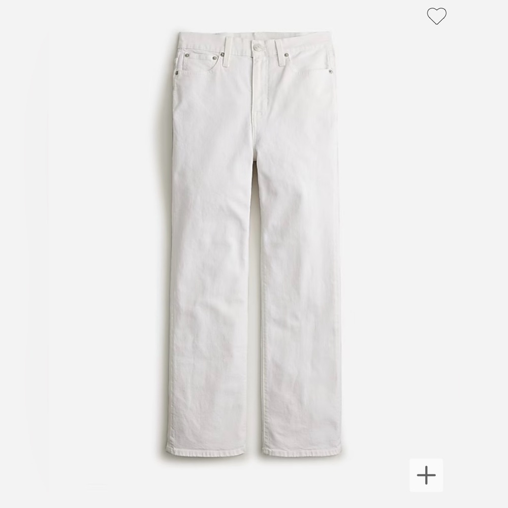 NWT J. Crew Slim demi-boot jean in white wash size 29